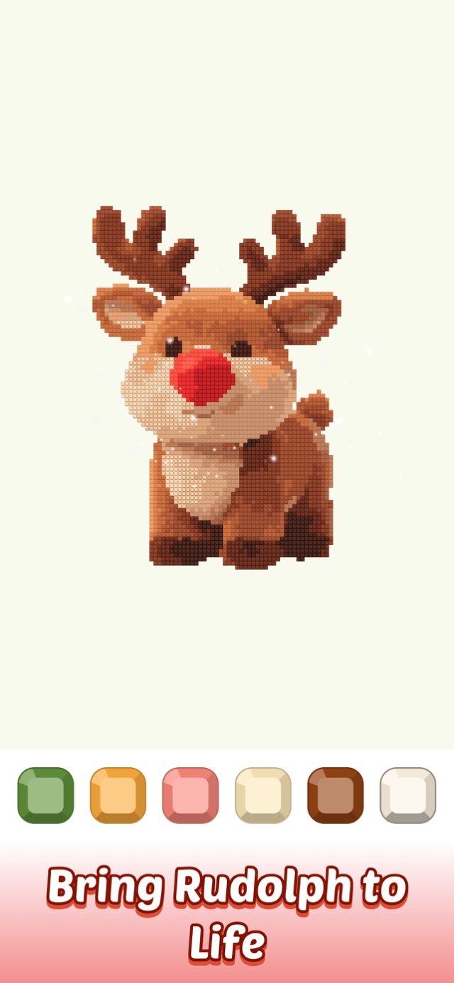 Reindeer gem coloring in Gemscapes